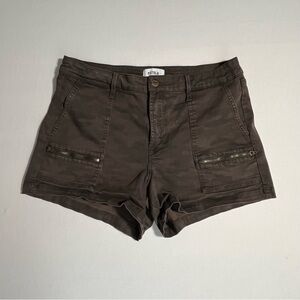 Pistola Woman’s Hannah Dark Camouflage Olive Green Cargo Shorts Size 30